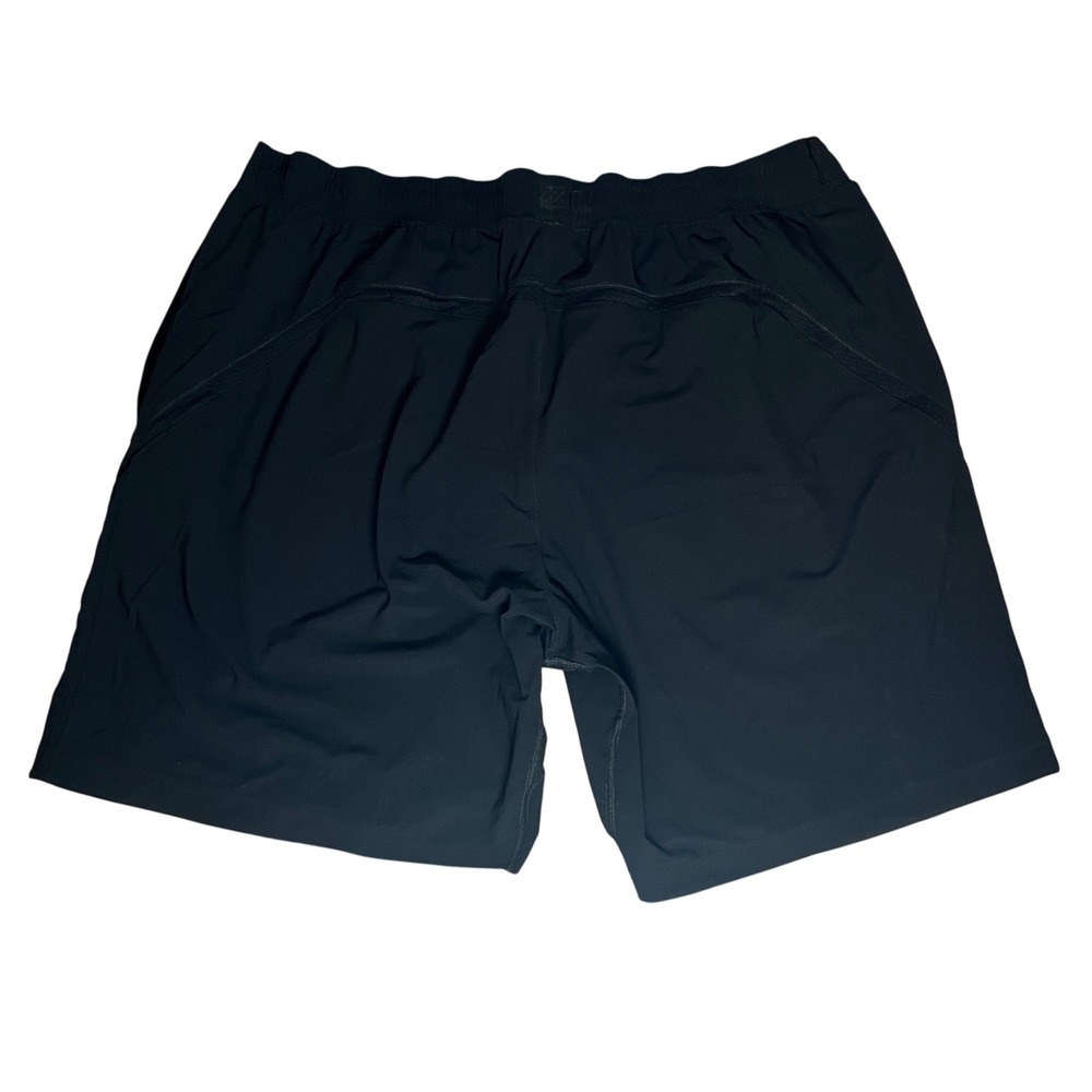 Rhone Athletic Shorts Mens XXL Black Red Logo Elastic Waist Performance Training - Picture 2 of 7